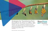 Strategies for Transitioning From SharePoint On-Prem to Office 365