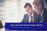 Getting started with Microsoft dynamics crm 2016