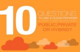 10 Questions To Ask A Cloud Provider