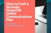How to Craft a Strategic Nonprofit Online Communications Plan - First Half