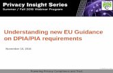 Understanding new EU Guidance on DPIA/PIA requirements [Webinar Slides]