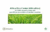 Africa Rice Center (AfricaRice): A CGIAR research center and pan-African association of member countries