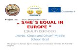 „S/he`s Equal in Europe”, Erasmus+ project