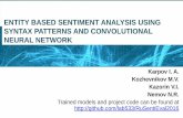 ENTITY BASED SENTIMENT ANALYSIS USING SYNTAX PATTERNS AND CONVOLUTIONAL NEURAL NETWORK
