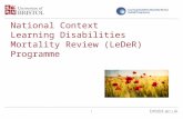 Presentation: Learning Disabilities Mortality Review (LeDeR) Programme