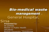 Bio Medical Waste Management Civil Hospital Ppt