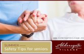 Summer Safety Tips for seniors by A Leading Senior Living Community