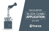 Tracxn Blockchain Applications Startup Landscape Report - July 2016