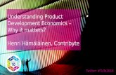 Understanding product development economics - why it matters?