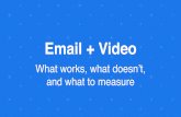 Email + Video: What Works, What Doesn't + What to Measure