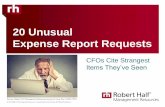 20 Unusual Expense Report Requests