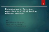Peterson Critical Section Problem Solution