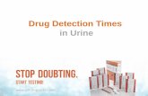 Drug detection times in urine