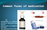 Common forms of medication