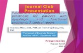 Journal Club for prosthodontics