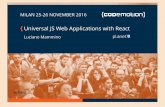 Universal JavaScript Web Applications with React - Luciano Mammino - Codemotion Milan 2016