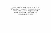 Contact Directory for Foster and Homeless Youth with Special ...