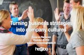 Company culture - turning business strategies into recognizable cultures and organizational behavior