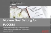 Modern Goal Setting for Success presented by Victoria Cabot