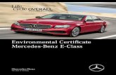 Environmental Certificate Mercedes-Benz E-Class