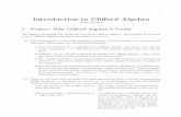 Introduction to Clifford Algebra