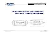51213 - FB2250 Instrument and PC2250 Software Operators Manual