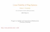 Linear Stability of Ring Systems