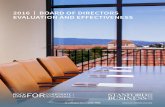 2016 Survey: Board of Director Evaluation and Effectiveness