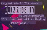 Quizriosity, The Lonewolf School Quiz :Mains