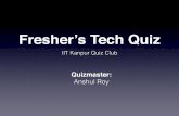 IIT Kanpur Fresher's Tech Quiz