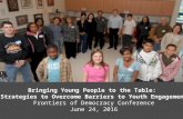 Bringing Young People to the Table: Strategies to Overcome Barriers to Youth Engagement