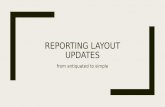 Reporting Layout Updates - GEB3213