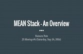 Mean Stack - An Overview