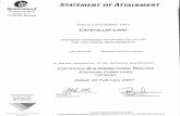 Statement of Attainment - Cert III Correctional Practive - C Lord