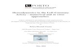 Hemodynamics in the Left Coronary Artery – numerical and in vitro ...