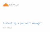 Evaluating a password manager