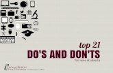 Top 21 DO's and DON'Ts for New TESU Students