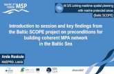 Key findings from the Baltic Scope project on preconditions for building coherent Marine Protected Area network in the Baltic Sea at the 2nd Baltic Maritime Spatial Planning Forum