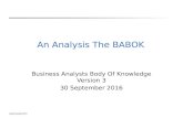 An Analysis of the BABOK