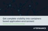 Get complete visibility into containers based application environment