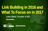 Linkbuilding in 2016: New Strategies & Resources with Loren Baker