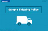 Sample Shipping Policy Template