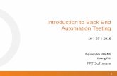 Introduction to Back End Automation Testing - Nguyen Vu Hoang, Hoang Phi