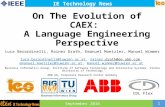On The Evolution of CAEX: A Language Engineering Perspective