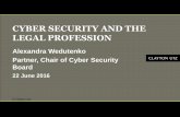 Alexandrea Wedutenko - Clayton Utz - Cybersecurity and the legal profession