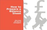 How to prepare a balance sheet.
