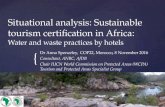 Situational analysis tourism certification, water and waste management in Africa
