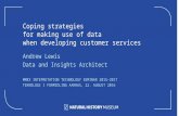 Coping strategies for using data when developing customer services