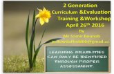 Evaluation assessment & 2g curriculum a pril 26 2016