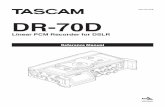 DR-70D Reference Manual D01244120B. DR-70D. Linear PCM ... A ...